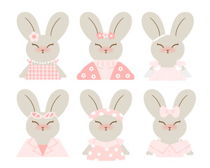 Cute Easter Bunny Set