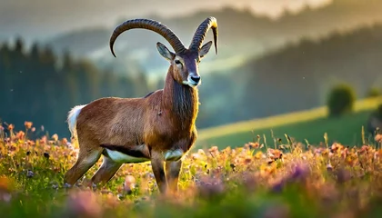 Badkamer foto achterwand Beautiful roe deer (Capreolus capreolus) in the mountains © Semih Photo