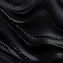 Obraz premium Smooth black liquid vector background Generative Ai