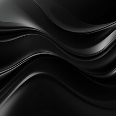 Obraz premium Smooth black liquid vector background Generative Ai
