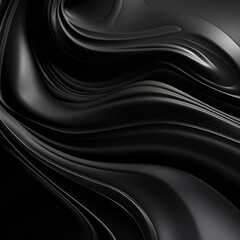 Obraz premium Smooth black liquid vector background Generative Ai