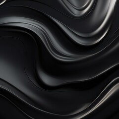 Fototapeta premium Smooth black liquid vector background Generative Ai