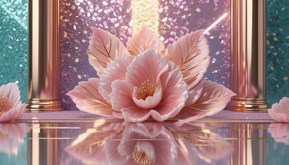 3d decorative background texture pattern, interior mural wallpaper.