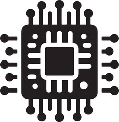 Microprocessor Icon vector