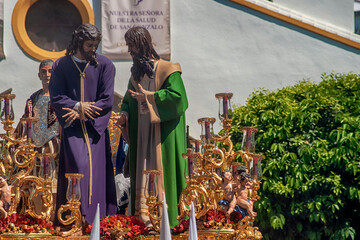 Obraz premium Jesús ante caifás, hermandad de San Gonzalo, semana santa de Sevilla 