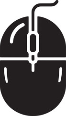 Minimalist Computer Mouse Icon vector
