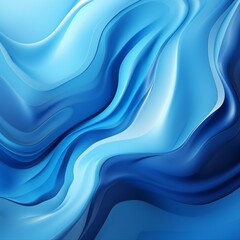 Smooth blue liquid vector background Generative Ai