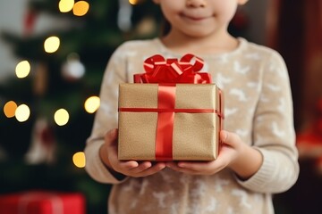 Fototapeta na wymiar Christmas gift box decorations