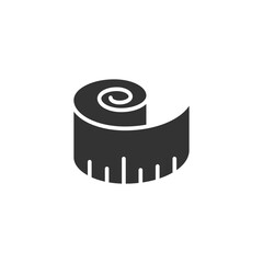 Measurement tape icon. Tailoring symbol modern, simple, vector, icon for website design, mobile app, ui. Vector Illustration