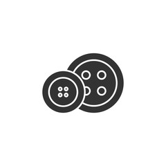 Clothing buttons icon. Tailoring symbol modern, simple, vector, icon for website design, mobile app, ui. Vector Illustration