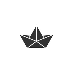 Paper boat icon. Handcraft symbol modern, simple, vector, icon for website design, mobile app, ui. Vector Illustration