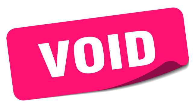 void sticker. void label
