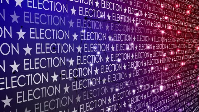 Political campaign display with inspiring election text and font pattern for national voting choice and election results