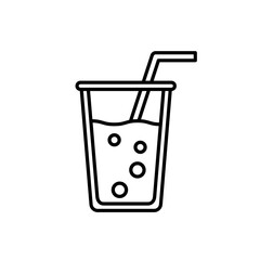 Lemonade icon vector. Cocktail illustration sign. Drink symbol or logo.