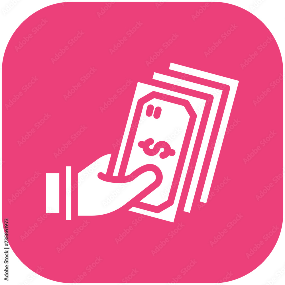 Poster cash payment vector icon illustration of finance and money iconset.