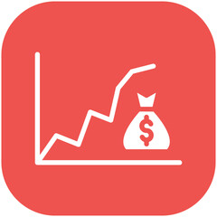 Profit vector icon illustration of Finance and Money iconset.