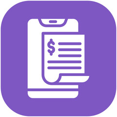 Online Invoice vector icon illustration of Finance and Money iconset.