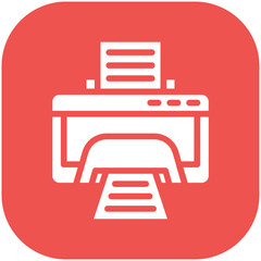Printer vector icon illustration of Business and Office iconset.