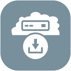 Cloud Download vector icon illustration of Cloud Computing iconset.