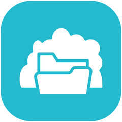 Cloud Folder vector icon illustration of Cloud Computing iconset.