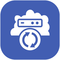 Cloud Backup vector icon illustration of Cloud Computing iconset.
