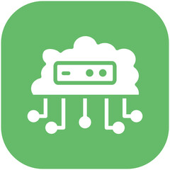 Cloud Networking vector icon illustration of Cloud Computing iconset.