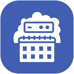 Cloud Calendar vector icon illustration of Cloud Computing iconset.