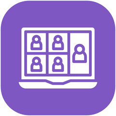 Conference vector icon illustration of Online Education iconset.