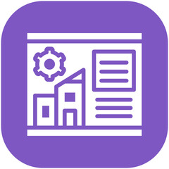 Construction Project vector icon illustration of Project Management iconset.