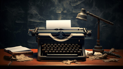 a typewriter sitting on a table