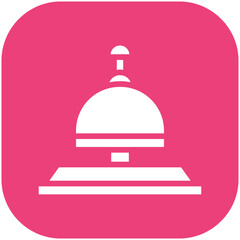 Desk Bell vector icon illustration of Spa iconset.