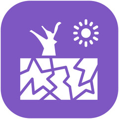 Drought vector icon illustration of Pollution iconset.