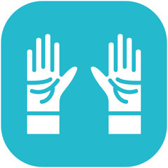 Hands Up vector icon illustration of Donations iconset.