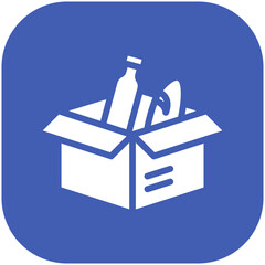 Food Donation vector icon illustration of Donations iconset.