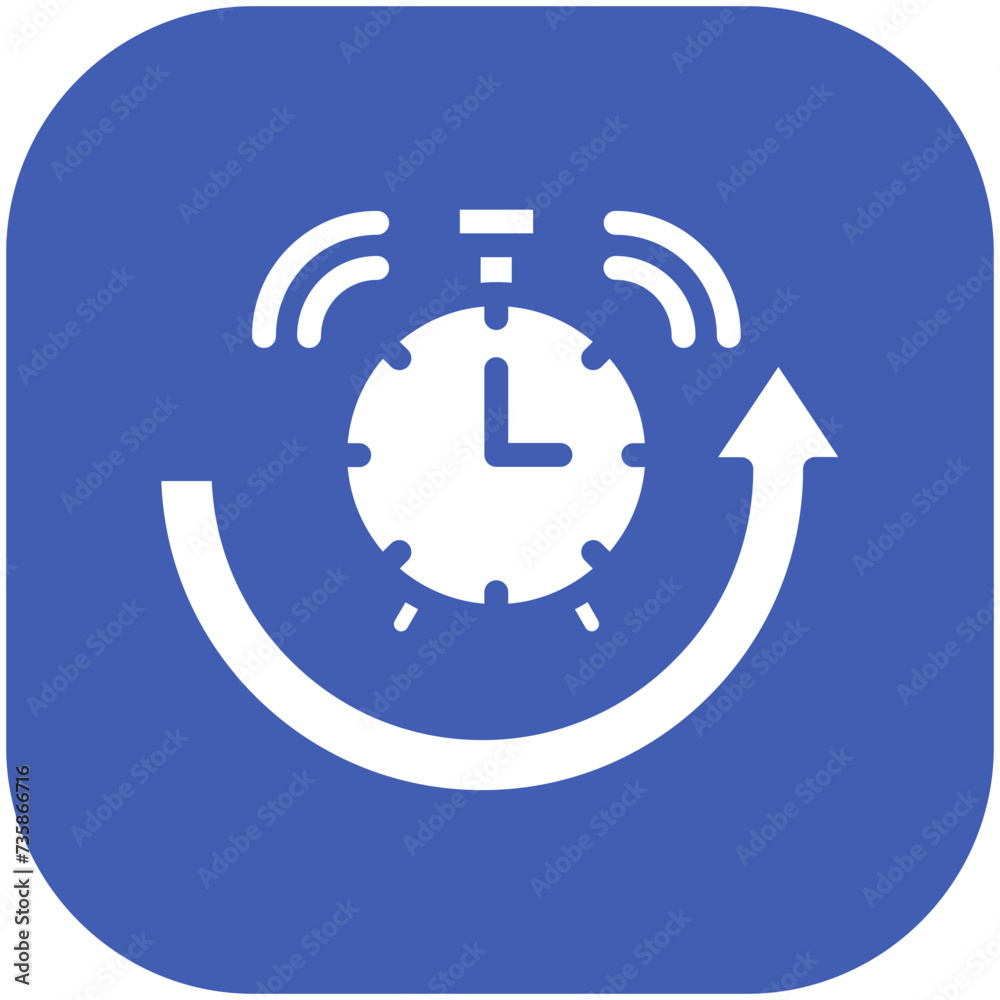 Wall mural alarm repeat vector icon illustration of time and date iconset.