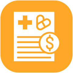 Medical Bill vector icon illustration of Health Checkup iconset.