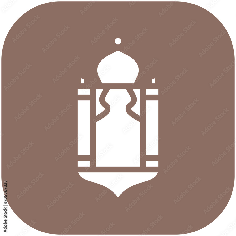 Poster arabian lantern vector icon illustration of ramadan iconset.