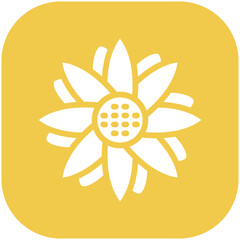 Sunflower vector icon illustration of Flowers iconset.