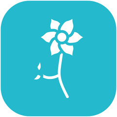 Orchid vector icon illustration of Flowers iconset.