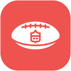 American Football vector icon illustration of Olympics iconset.