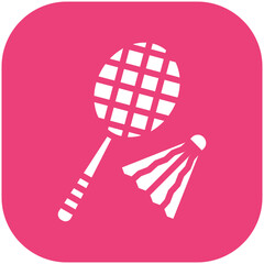 Badminton vector icon illustration of Olympics iconset.