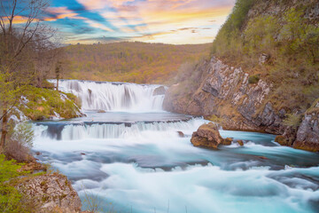 Waterfall Strbacki Buk on Una river in Bosnia