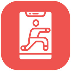 Lunges vector icon illustration of Workout App iconset.