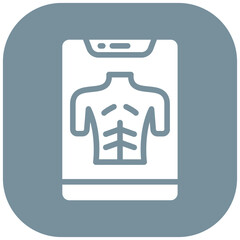 Abs vector icon illustration of Workout App iconset.
