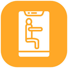 Squat vector icon illustration of Workout App iconset.