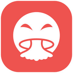 Face Vomiting vector icon illustration of Emoji iconset.
