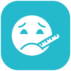 Face with Thermometer vector icon illustration of Emoji iconset.