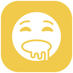 Drooling Face vector icon illustration of Emoji iconset.