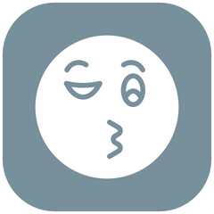 Kissing Face vector icon illustration of Emoji iconset.