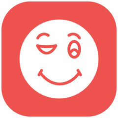Winking Face vector icon illustration of Emoji iconset.